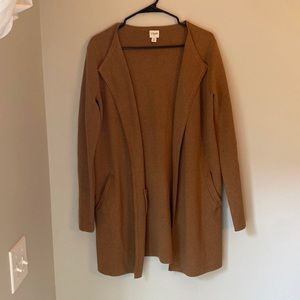 JCrew camel sweater coat